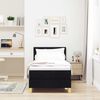 vidaXL Boxspringbett mit Matratze Schwarz 80 x 200 cm Stoff