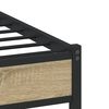 vidaXL Metallbett ohne Matratze Sonoma-Eiche 140x190 cm