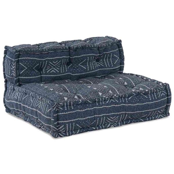 vidaXL Modulares Sofa 4 pcs Indigo Druck Stoff