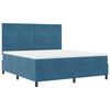 vidaXL LED Boxspringbett mit Matratze Dunkelblau 180 x 200 cm Stoff