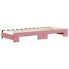 vidaXL Tagesbett Ausziehbar mit Schubladen Rosa 90x200 cm Samt