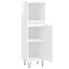 vidaXL Badschrank Hochglanz-Wei&szlig; 30x30x100 cm Holzwerkstoff