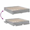 vidaXL Bettgestell mit Schubladen Grau Sonoma 200x200cm Holzwerkstoff