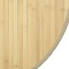 vidaXL Teppich Rund Hell Natur 80 cm Bambus