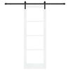 vidaXL Schiebet&uuml;r ORKDAL Wei&szlig; und Schwarz 73,5 x 211 cm