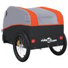 vidaXL Fahrradanh&auml;nger Schwarz und Orange 45 kg Eisen