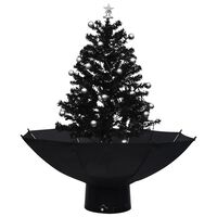 vidaXL Schneiender Weihnachtsbaum mit Schirmfuß Schwarz 75 cm PVC