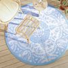 vidaXL Outdoor-Teppich ARAKIL Baby Blau &Oslash;160 cm PP