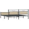 vidaXL Metallbett ohne Matratze Sonoma-Eiche 193x201 cm