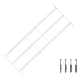 vidaXL Sicherheitsgitter f&uuml;r Fenster mit 3 Querstangen 63-114 cm