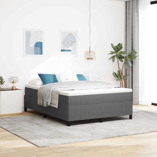vidaXL Boxspringbett Hellgrau 160 x 200 cm Samt