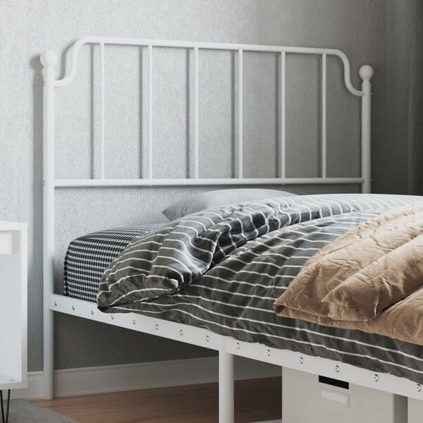 vidaXL Kopfteil Metall Wei&szlig; 107 cm