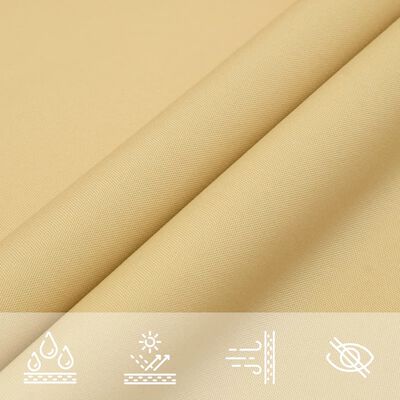 vidaXL Sonnensegel Sandfarbe 5x2 m 100% Polyester Oxford