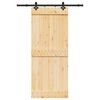 vidaXL Schiebet&uuml;r mit Beschlag 85x210 cm Massivholz Kiefer