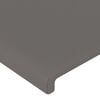 vidaXL LED Kopfteil Grau 83x16x118/128 cm Kunstleder