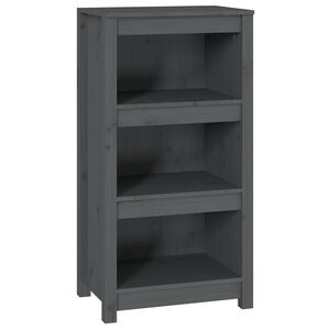 vidaXL B&uuml;cherregal Grau 50x35x97 cm Massivholz Kiefer