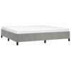 vidaXL Bettgestell ohne Matratze Hellgrau 200x200 cm Samt