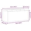 vidaXL Sitzbank mit Stauraum Schwarz Eichen-Optik 102 x 42 x 45 cm