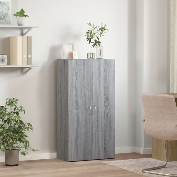 vidaXL Aktenschrank Grau Sonoma 60x32x115 cm Holzwerkstoff