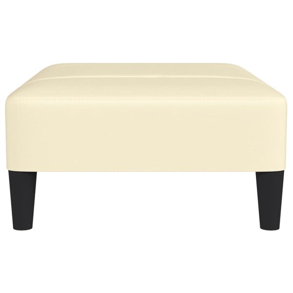 vidaXL Fu&szlig;hocker Creme 78x56x32 cm Kunstleder