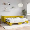 vidaXL Tagesbett Ausziehbar mit Matratzen Gelb 100x200 cm Samt