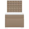 vidaXL Boxspringbett mit Matratze Cappuccino-Braun 80x200cm Kunstleder