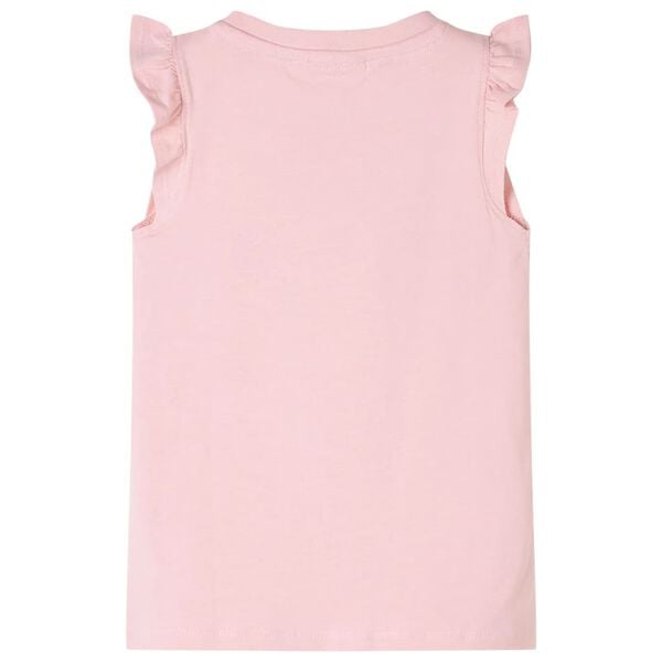 Kinder-T-Shirt mit R&uuml;schen&auml;rmeln Hellrosa 116