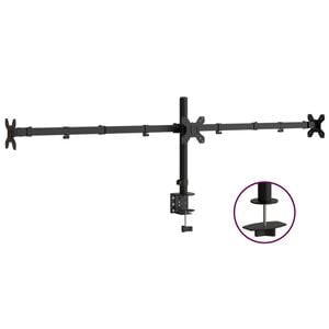 vidaXL Tischhalterung f&uuml;r 3 Monitore Schwarz Stahl VESA 75/100 mm