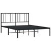 vidaXL Bettgestell mit Kopfteil Metall Schwarz 120x190 cm