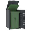 vidaXL M&uuml;lltonnenbox f&uuml;r Einzeltonne Anthrazit 69x79x117 cm Stahl