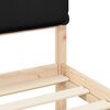 vidaXL Bettgestell mit gepolstertem Kopfteil Schwarz 90 x 200 cm