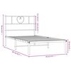 vidaXL Bettgestell mit Kopfteil Metall Schwarz 90x200 cm