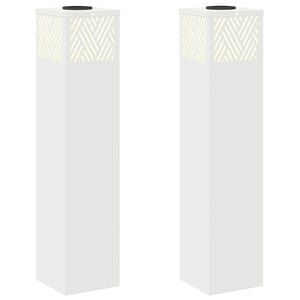 vidaXL Solar LED Weg Licht 2 stk. Warmes Wei&szlig; 18 x 18 x 80 cm