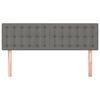 vidaXL Kopfteile 2 Stk. Dunkelgrau 72x5x78/88 cm Stoff