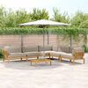 vidaXL Sofa Set mit Kissen Uni 6 pcs Taupe Massivholz Akazie