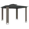 vidaXL Pavillon mit Doppeldach Anthrazit 2,94x2,94 m Stahl
