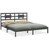 vidaXL Massivholzbett Grau 160x200 cm