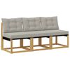 vidaXL 3 St&uuml;ck Outdoor Mittelsofa