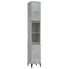 vidaXL 4-tlg. Badm&ouml;bel-Set Betongrau Holzwerkstoff