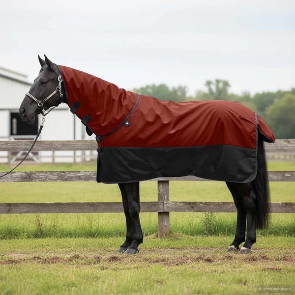 vidaXL Pferdedecke Dunkelgr&uuml;n und Schwarz 75 cm Polyester