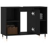 vidaXL Badschrank Schwarz 80x33x60 cm Holzwerkstoff