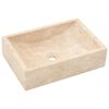 vidaXL Waschtisch mit Creme Marmorbecken Massivholz Teak