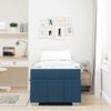 vidaXL Bettrahmen mit Matratze Blau 90 x 190 cm Stoff