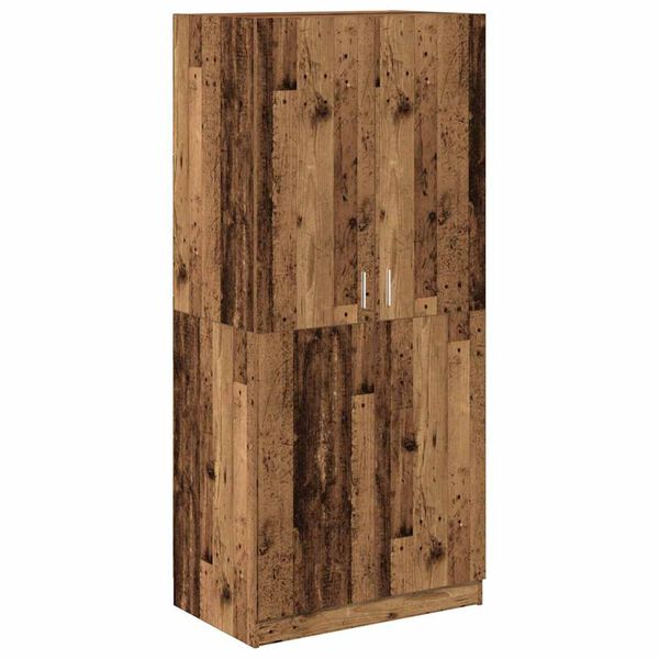 vidaXL Kleiderschrank Altholz-Optik 90x52x200 cm Holzwerkstoff