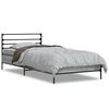 vidaXL Bettgestell Grau Sonoma 75x190 cm Holzwerkstoff und Metall