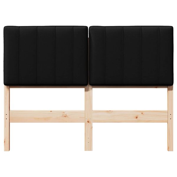 vidaXL Gepolstertes Kopfteil mit Kopfteil Braun und Schwarz 120 cm