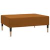 vidaXL Schlafsofa 2-Sitzer mit Hocker Braun Samt