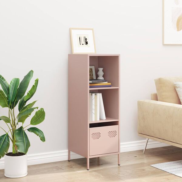 vidaXL Highboard Rosa 35x39x103,5 cm Stahl