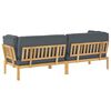 vidaXL Sofa Set mit Kissen Uni 2 pcs Anthrazit Massivholz Akazie