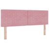 vidaXL Boxspringbett mit Matratze mit Kopfteil Rosa 190 x 140 cm Samt